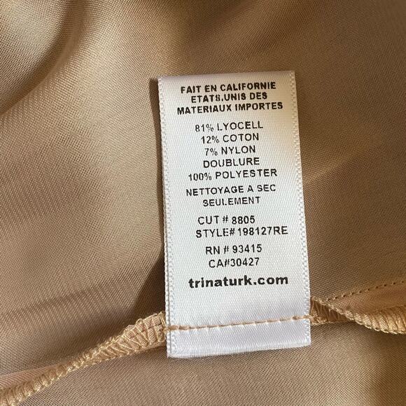 Trina Turk‎ Wilson Black Lace 3/4 Sleeves Blouse Top Black Cream M - Picture 14 of 15